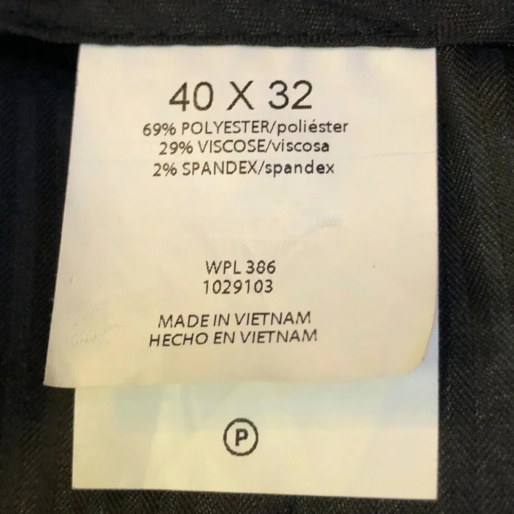 J M Haggar Dress Pants 40x32 NEW Blue Flat Front